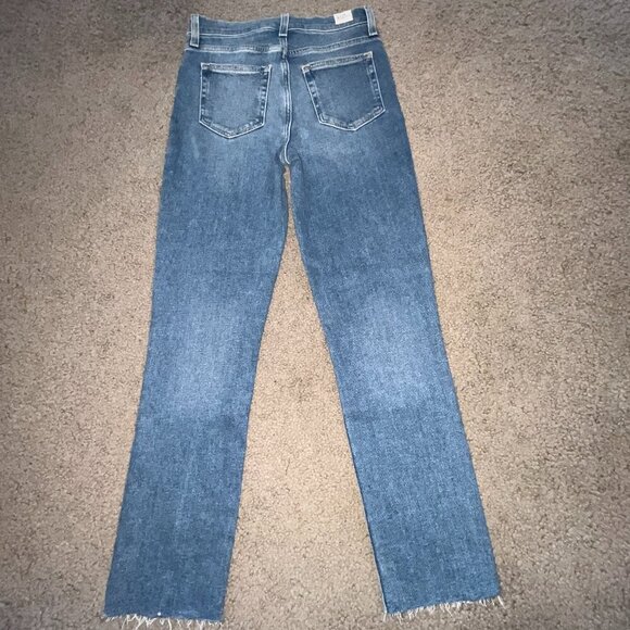 FRANK & EILEEN CORK EVERYDAY High Rise Raw Hem Blue Jeans - BRAND NEW - Size 25 - Picture 4 of 12